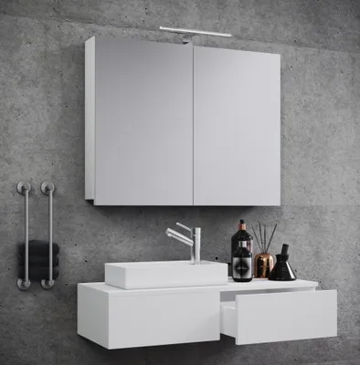 Produktbild von VCM 3-tlg Set | Waschplatz für Gäste WC | Gästebad | Waschtisch Toilette | Badmöbel Badezimmer Set - Gudas SC