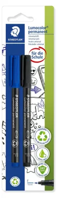 Produktbild von Staedtler Folienstift Lumocolor F perm 2St BK