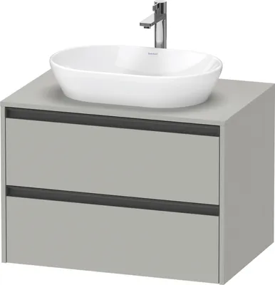 Produktbild von Duravit Ketho.2 Wastafelonderkast 80x55x56,8 cm Mat Betongrijs