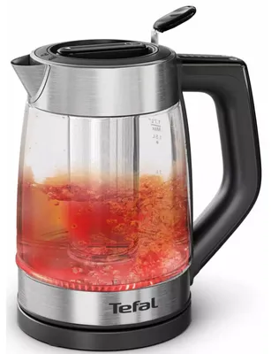 Produktbild von Tefal BJ760D, 1,7 l, 2200 W, Schwarz, Edelstahl, Glas, Regelbare Temperatur, Warmhaltefunktion
