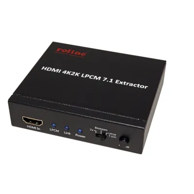 Obrázek produktu pro ROLINE 14.01.3442, Černá, 3840 x 2160 px, 7.1 kanály/kanálů, HDMI, HDMI, HDMI