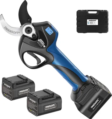 Obrázok produktu pre Elektrický zastrihávač, bezkartáčový motor, vysoký rezný výkon, modrý, tri batérie