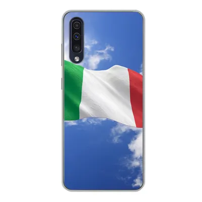 Produktbild von MuchoWow® Handyhülle Schutzhülle Hülle für Samsung Galaxy A50 Die Flagge Italiens weht am Himmel Silikon Softcase Handy Hülle - Mobiltelefonhülle