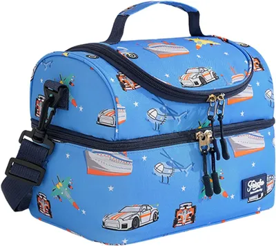 Imagen del producto de Bolsa térmica para niños, impermeable, con doble aislamiento, de 27x17x19,5 cm, ideal para la escuela