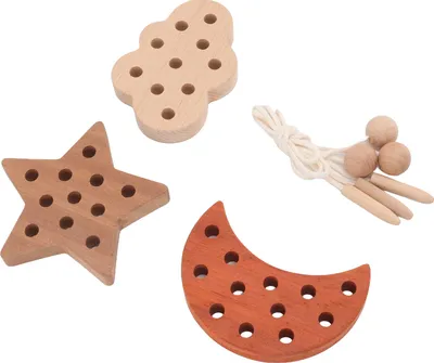 Imagen del producto de Juego de encaje, juguete educativo, diversión para aprender, juguete de madera para bebés con forma de nubes, estrellas y luna, diseñado para mejorar la paciencia
