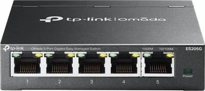 Obrázok produktu pre TP-Link Omada ES205G V1 - Prepínač - riadený - 5 x 10/100/1000Base-T - stolový, na montáž na stenu (ES205G)