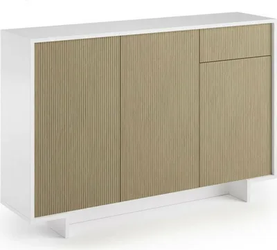 Produktbild von Dmora Anrichte Aneto 134x35x87 cm Weiß 2 Böden, 1 Schublade