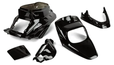 Zdjęcie produktu dla Str8 5-częściowy zestaw owiewek w kolorze czarnym dla Yamaha BWS do 2004 r