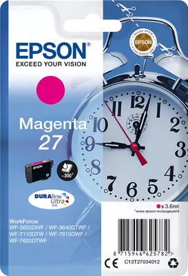 Zdjęcie produktu dla Epson C13T27034012 Epson DURABrite Ultra Ink 27 Tintenpatrone magenta     T 2703
