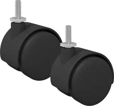 Obrázok produktu pre Kolieska 2 pcs Čierna 40,1 x 37,8 mm PP a železo