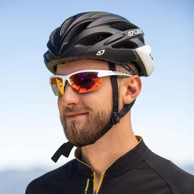 Produktbild von Famanu Sportsonnenbrille mit verspiegelten Gläsern - Schwarz