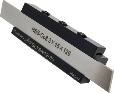 Produktbild von PAULIMOT Abstechstahlhalter, Schafthöhe 12 mm, mit HSS-Messer (8 % Kobalt)