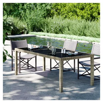 Produktbild von Gartentisch, Klapptisch Garten, Balkontisch, Garten Tisch, Balkonmöbel, Tisch Klappbar, Grau 190x90x75 cm