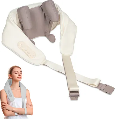 Produktbild von BEM Multi Relax 8D Nackenmassagegerät mit Wärmefunktion für Nacken und Schulter, kabellos, ergonomisches Design zur Entspannung und Schmerzlinderung