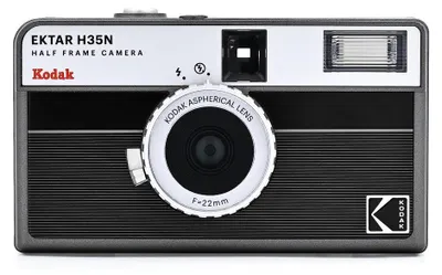 Obrázek produktu pro Kodak Ektar H35N, Kompaktní fotoaparát na film, 35 mm, 22 mm, Mechanický, 1/100 s, Černá, Stříbrná