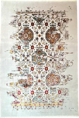 Produktbild von Teppich 0 | Farbe: Rot-Beige; Größe: 200x300 cm | strapazierfähig und leicht zu reinigen | Wohnzimmer | Schlafzimmer