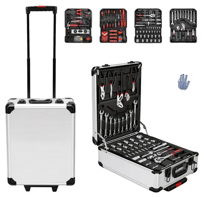Produktbild von Werkzeugkasten-Set, 799-teiliges Werkzeugkit, tragbares Rollendesign, 799PCs