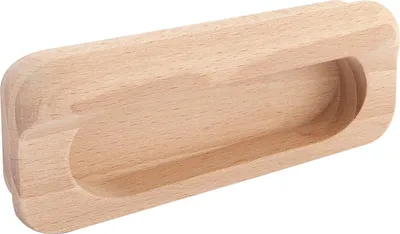 Produktbild von Alles im Griff Griffmuschel Horkos Breite 107mm, Schiebetür Griffmulde aus Holz, Muschelgriff, Buche gedämpft roh