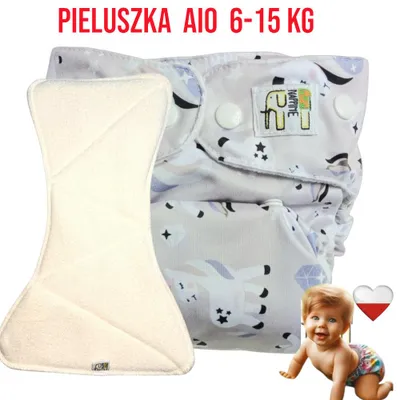 Produktbild von NappiMe AIO Pocketwindeln, waschbar, aus Einhorn-Mikrofaserfleece