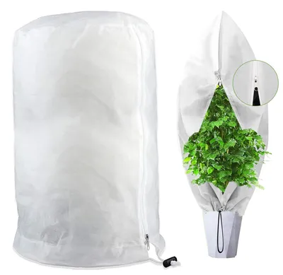 Produktbild von Winterschutz für Pflanzen, 80 x 100 cm frostsicherer Pflanzensack für Topfpflanzen, Winterschutz-Pflanzsack für Topfpflanzen, Frostschutzabdeckung, atmungsaktive Pflanzenschutzabdeckung, winterfestes Frostschutzvlies