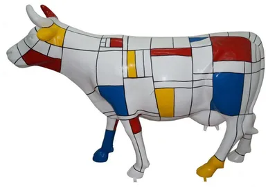 Immagine prodotto di Mucca di design statua scultura figure sculture decorazione decorazione bestiame C758