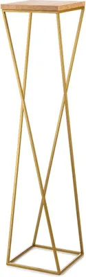 Produktbild von HowHomely Modern Pflanzenständer, Blumenhocker aus Metall Gold 100 cm Höhe - Blumenständer für das Haus