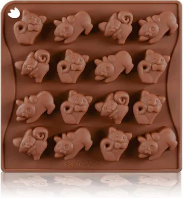 Obrázek produktu pro Silikonová forma na čokoládu, forma na kočky, forma s nepřilnavým povrchem, forma na cukrovinky, forma na čokoládu, forma na pečení, 3D forma na cukrovinky, abyste si užili radost z tvoření v kuchyni