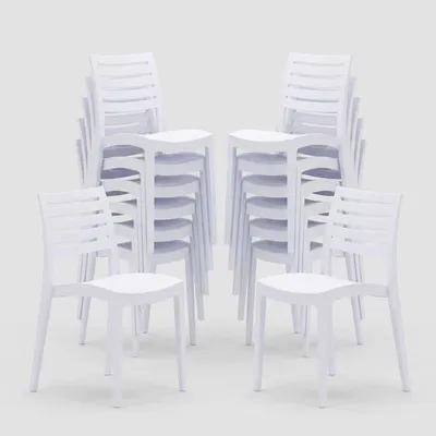 Produktbild von 24er Set Stühle Polypropylen für Restaurant Firenze Grand Soleil - Himmelblau