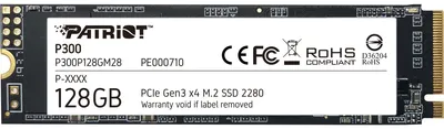 Immagine prodotto di Disco rigido, Patriot P300 128GB M.2 2280 PCIE