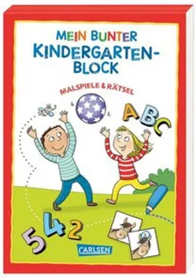 Produktbild von Mein bunter Kindergarten-Block: Malspiele und Rätsel
