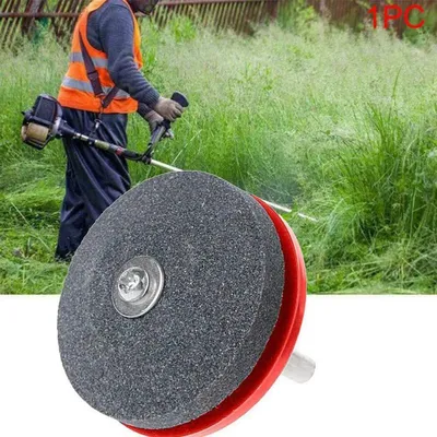 Produktbild von Rasenmäher Messerschärfer 4er Set, Schleifaufsatz für Bohrmaschine, universell, schnelles Schärfen in 10 Sekunden, für Gartenwerkzeuge & Messer