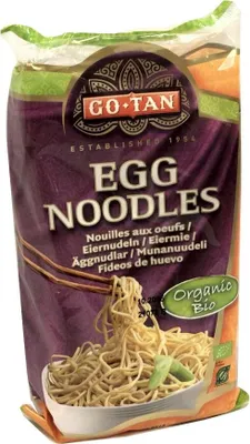 Produktbild von GoTan Organic Egg Noodles 250g Packung (Bio Eiernudeln)