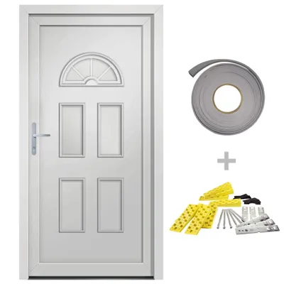 Produktbild von vidaXL Haustür Weiß 98x198 cm PVC
