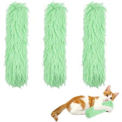Produktbild von 3 Packungen Katzenminze Spielzeug, Interaktives Katzenspielzeug Kitten Plüsch Kissen mit Katzenminze Fruchtgrün