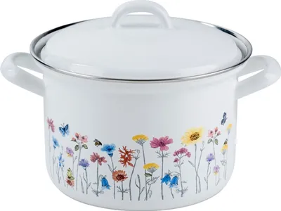 Produktbild von Riess Fleischtopf Country Flora mit Deckel Ø14cm 1 Liter  Induktion