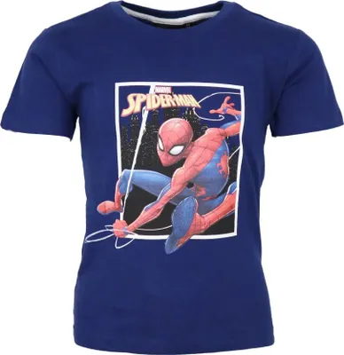 Produktbild von Marvel Spiderman T-Shirt kurzarm Kinder Jungen Shirt – Dunkelblau / 98