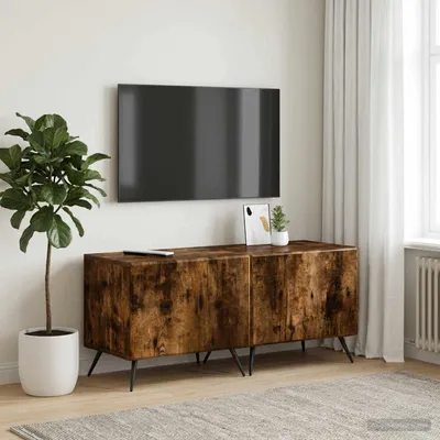 Immagine prodotto di Maison Exclusive - Mobile TV in legno impiallacciato effetto rovere fumé