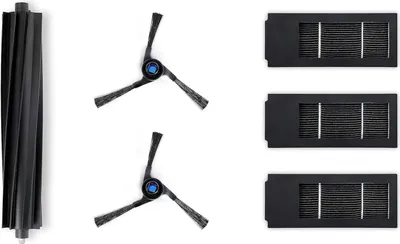 Produktbild von ECOVACS Wartungskit, Ersatzteile, für DEEBOT X2 OMNI / X2 COMBO mit 1 Hauptbürste aus Gummi, 2 schwarzen Seitenbürsten, 3 antibakteriellen Filtern, Originalzubehör.