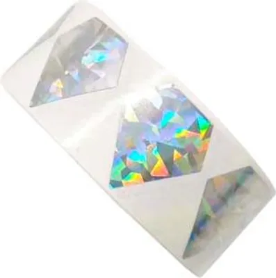 Obrázok produktu pre Stierateľná nálepka DIAMANT 15x28mm HOLO x500