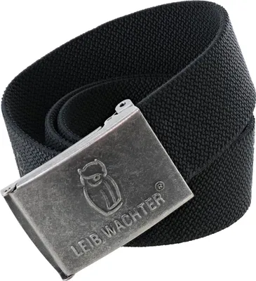Produktbild von Leibwächter Stretchbandgürtel mit Metallschnalle FLEXG70 Gr. 90 cm schwarz