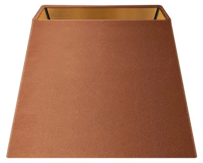 Produktbild von Home Sweet Home Lampenschirm aus Samt - Braun + Gold - 20 x 20 x 14 cm