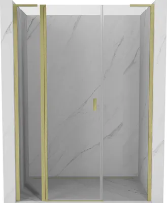 Obrázek produktu pro Mexen Mist L otevírací sprchové dveře 140 cm, transparentní, zlaté kartáčované - 8A4L-140-001-55-00