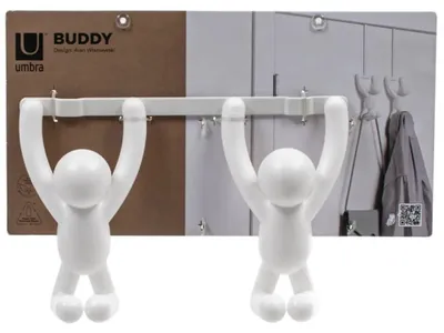 Zdjęcie produktu dla UMBRA podwójny wieszak BUDDY biały
