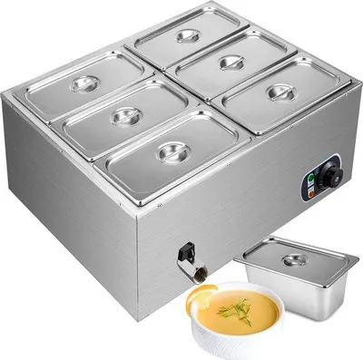 Immagine prodotto di Scaldapiatti - A bagnomaria - 6 vasche - 30 litri