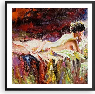 Produktbild von Gerahmtes Poster - Schwarzer Rahmen - Frau Modell - 60x60 cm - Wand Bild - Wanddeko - Wandbilder - Kunstposter - Wandposter - Bilderrahmen - Bilder - Kunstdruck - Wandbild - P2BAC60x60-3534