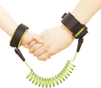 Imagen del producto de Pulsera para niños | Correa para la muñeca | Arnés para niños | verde | 2,5 metros
