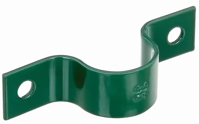 Obrázek produktu pro Svorka Alberts | pro upevnění plotových sloupků ke stěnám | pozinkovaná, potažená zeleným plastem | pro sloupek Ø 34 mm | sada 20 kusů