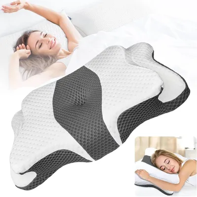 Produktbild von Kopfkissen Nackenkissen Memory Foam Kissen Orthopädisch Schmetterlingskissen
