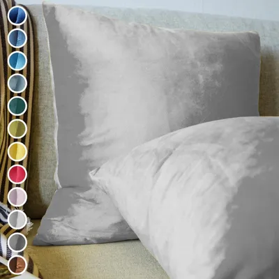 Produktbild von Lionmood Premium Samt Kissenbezug Hellgrau 50x50cm -1er- Velvet Kissenhülle mit Reißverschluss - Modernes Design, Weich, Einfarbig für Sofa
