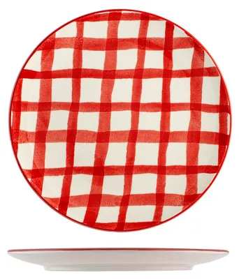 Produktbild von H&h 6er Set Weihnachtskaro Speiseteller 26 cm